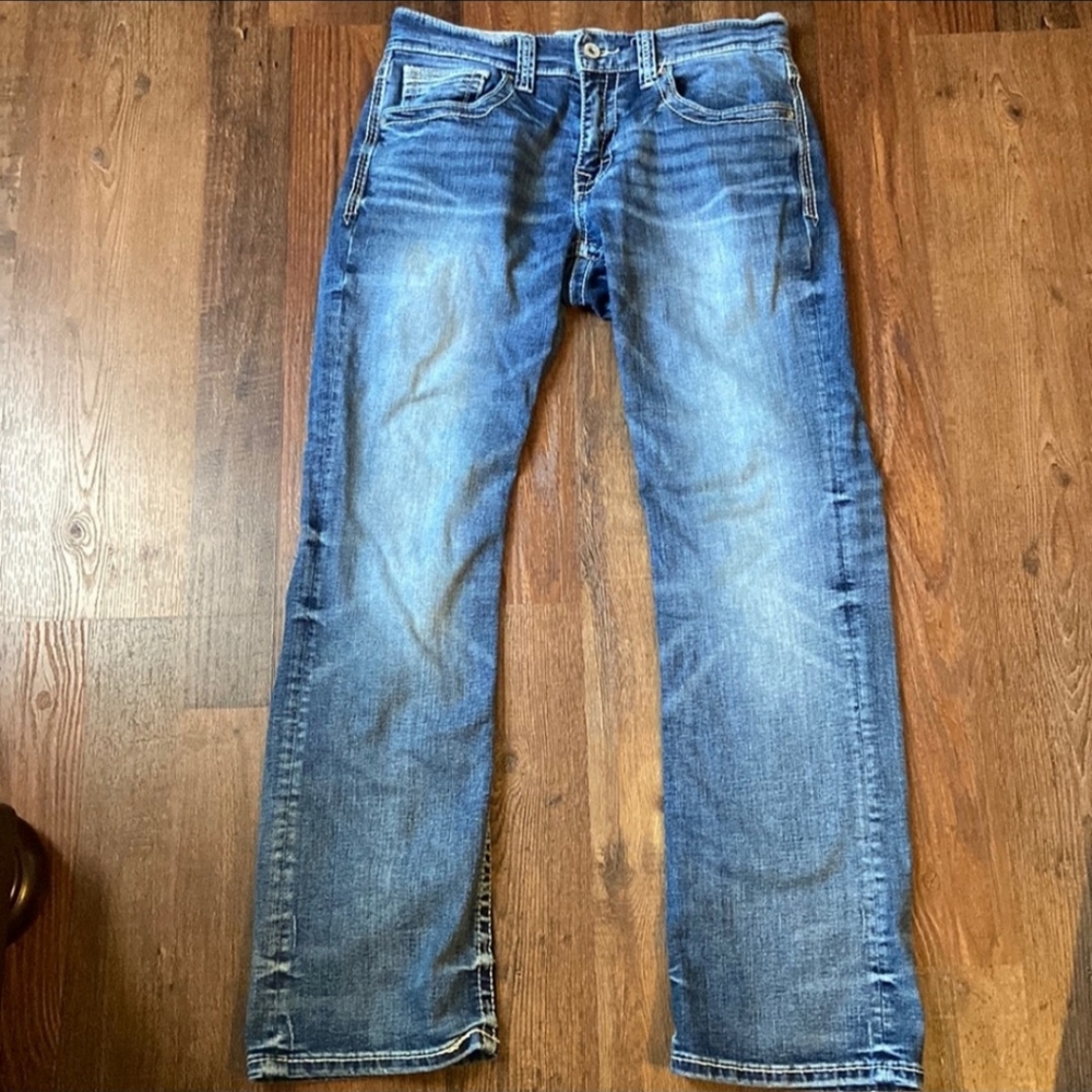 Men's Buckle Black Bootleg Jeans